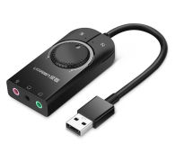 UGREEN Zewnętrzna karta dźwiękowa USB CM129 15cm czarny - 1501485 - zdjęcie 1